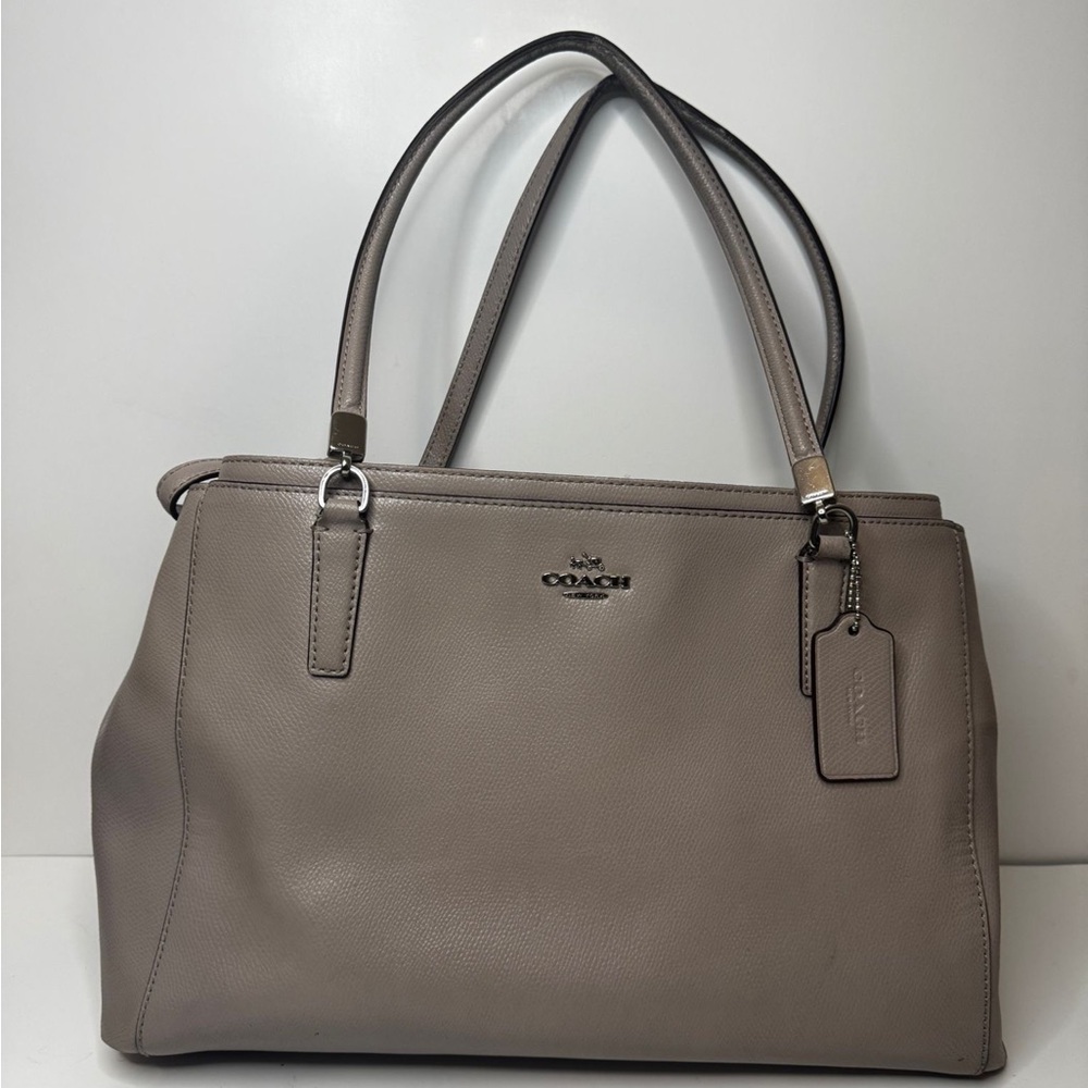 Coach Women's Christie Carryall Tan Purse Satchel Crossbody Handbag